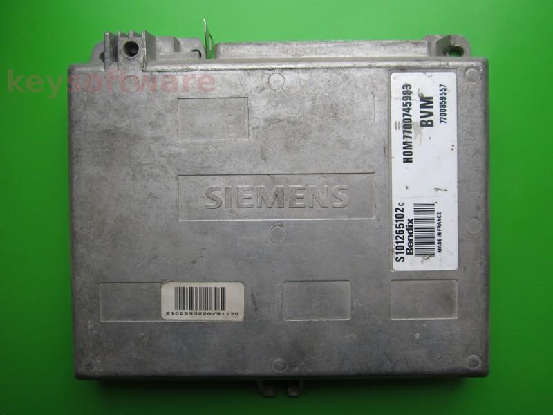 ECU Renault 21 2.0 HOM7700745983 S101265102C Bendix