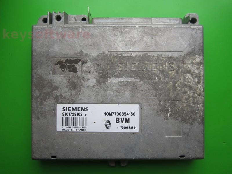 ECU Renault Clio 1.2 HOM7700854160 S101729102F Fenix3B