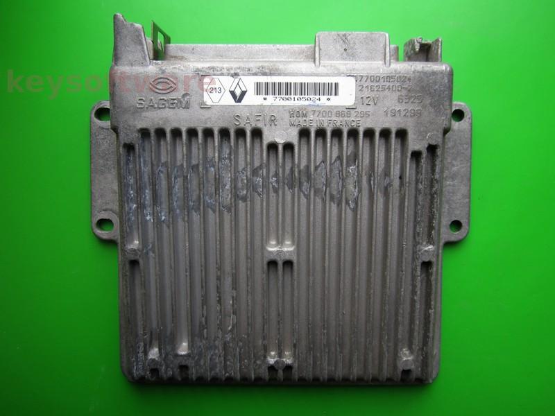 ECU Renault Clio 1.2 7700105024 HOM7700868295 SAFIR 55p VIRGIN