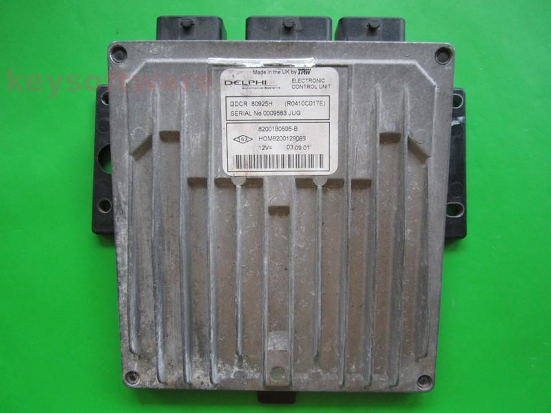 ECU Renault Clio 1.5DCI 8200180595B 80925H DDCR