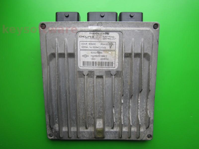 ECU Renault Clio 1.5DCI 8200212345 80943C DDCR }