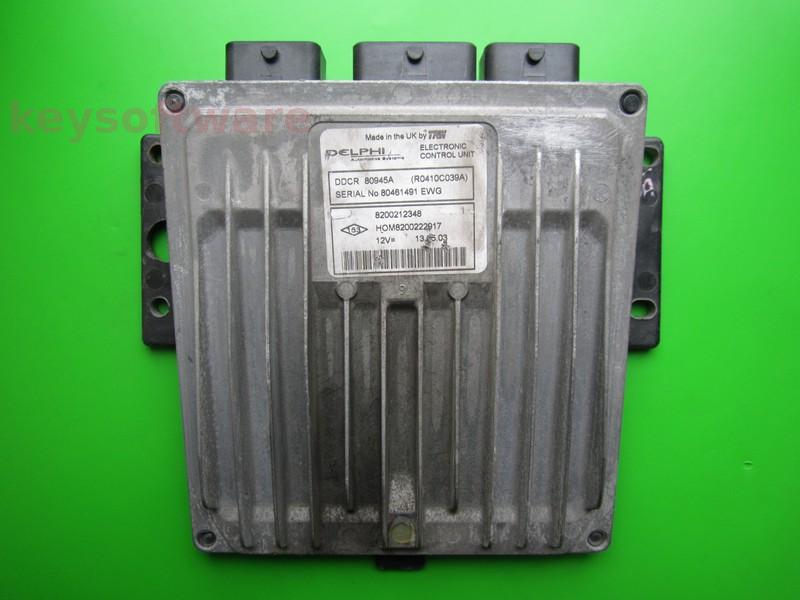 ECU Renault Clio 1.5DCI 8200212348 80945A DDCR }