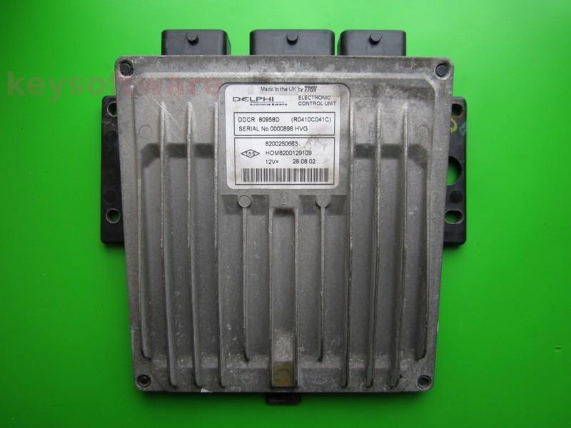 ECU Renault Clio 1.5DCI 8200250663 80958D DDCR {