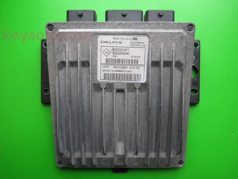 ECU Renault Clio 1.5DCI 8200254240 81011B DDCR