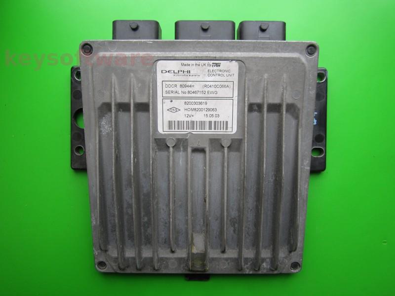 ECU Renault Clio 1.5DCI 8200303619 80944H DDCR }