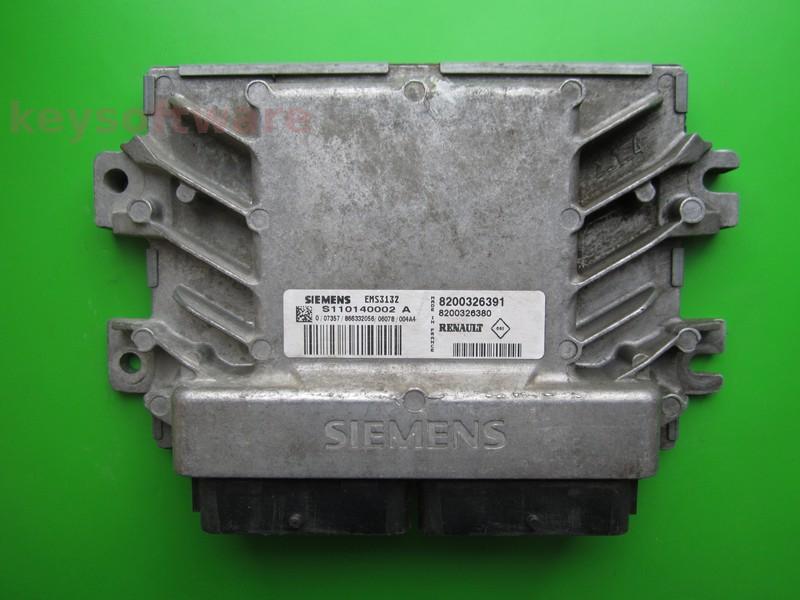 ECU Renault Clio 1.4 8200326391 S110140002A EMS3132