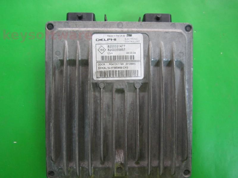 ECU Renault Clio 1.5DCI 8200355857 81088A DDCR {