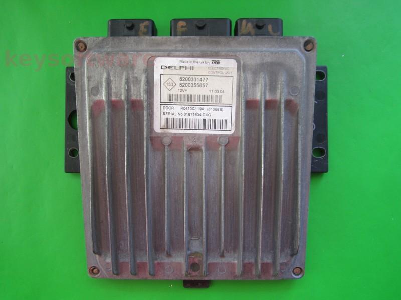ECU Renault Clio 1.5DCI 8200355857 81088B DDCR