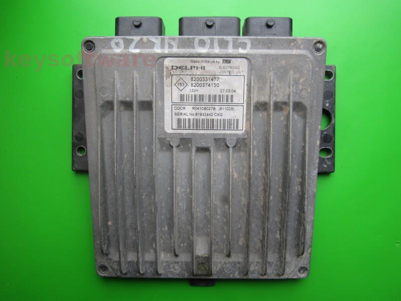 ECU Renault Clio 1.5DCI 8200374150 81102B DDCR }
