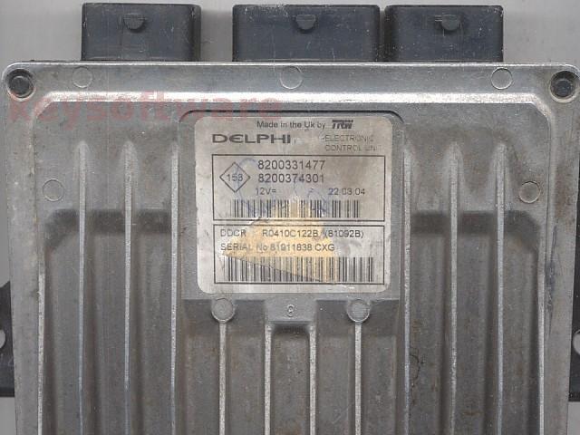ECU Renault Clio 1.5DCI 8200374301 81092B DDCR {