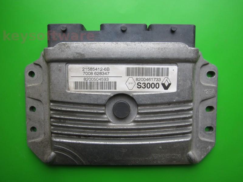 ECU Renault Clio 1.6 8200504593 8200504623 21585412 S3000