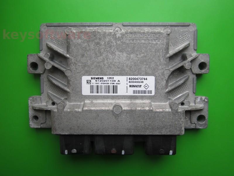 ECU Renault Clio 1.2 8200473744 S120201109A SIM32