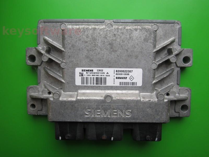 ECU Renault Clio 1.2 8200522357 S120200105A SIM32 }