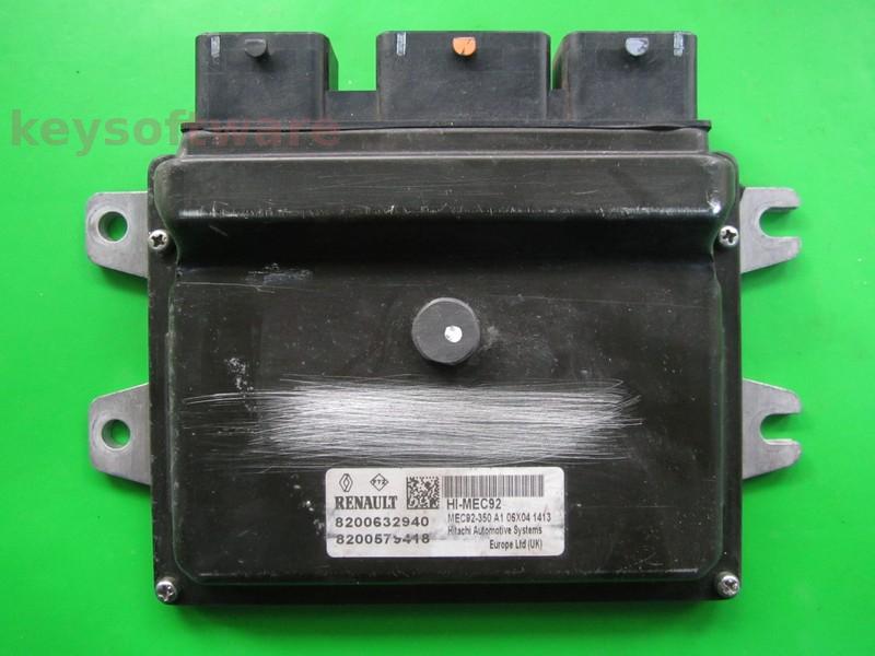 ECU Renault Clio 2.0 8200632940 8200579418 MEC92-350