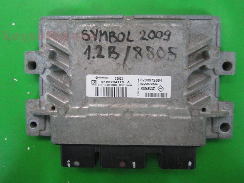 ECU Renault Clio 1.2 8200672654 S120204120A SIM32 {+