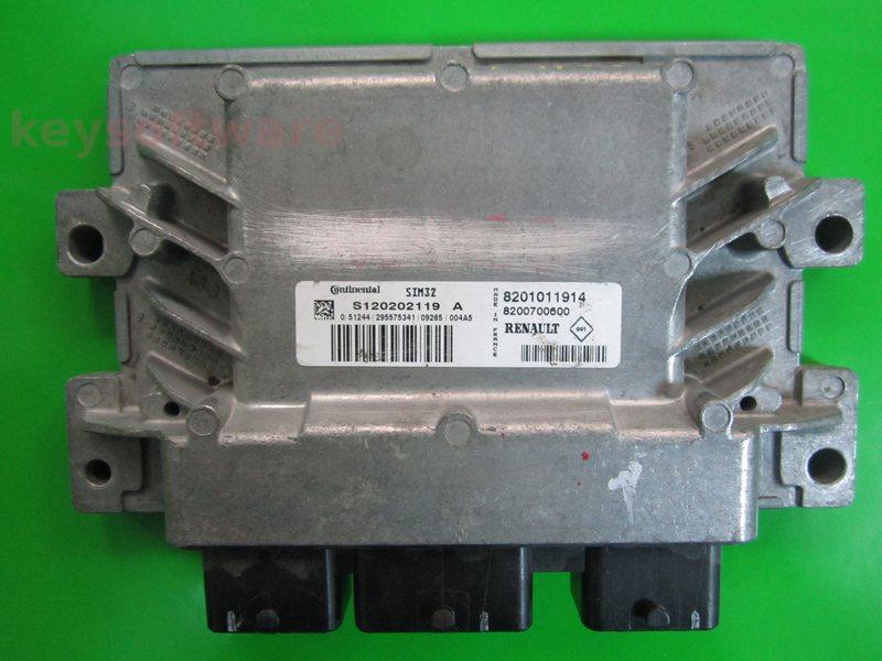 ECU Renault Clio 1.2 8201011914 S120202119A SIM32