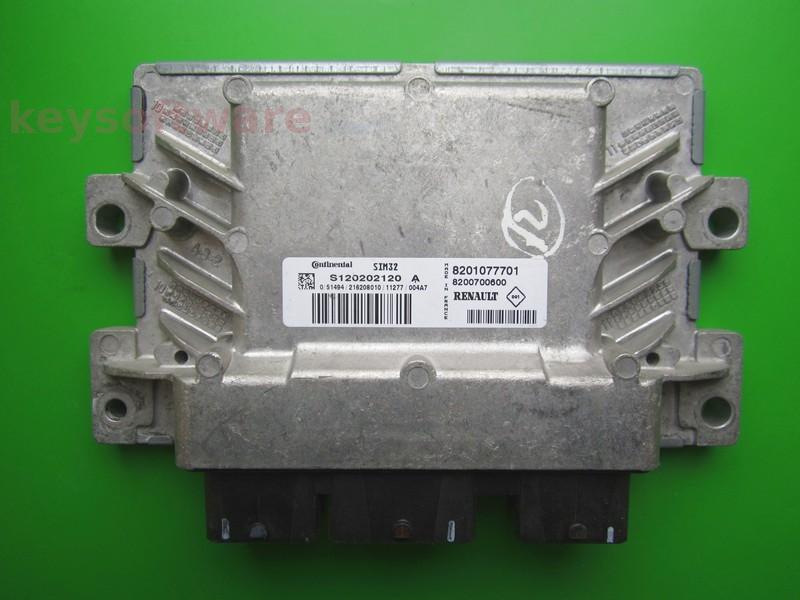 ECU Renault Clio 1.2 8201077701 S120202120A SIM32