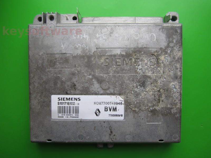 ECU Renault Clio 1.4 HOM7700749946 S101718102D Fenix3B