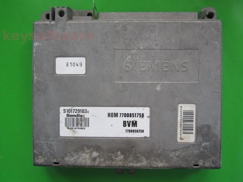 ECU Renault Clio 1.2 HOM7700851758 S101729103C Bendix