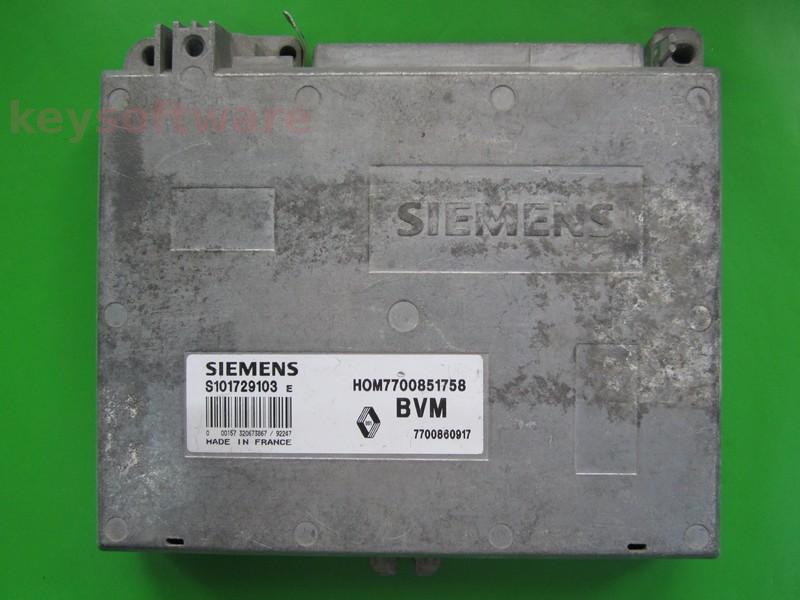 ECU Renault Clio 1.2 HOM7700851758 S101729103E Bendix