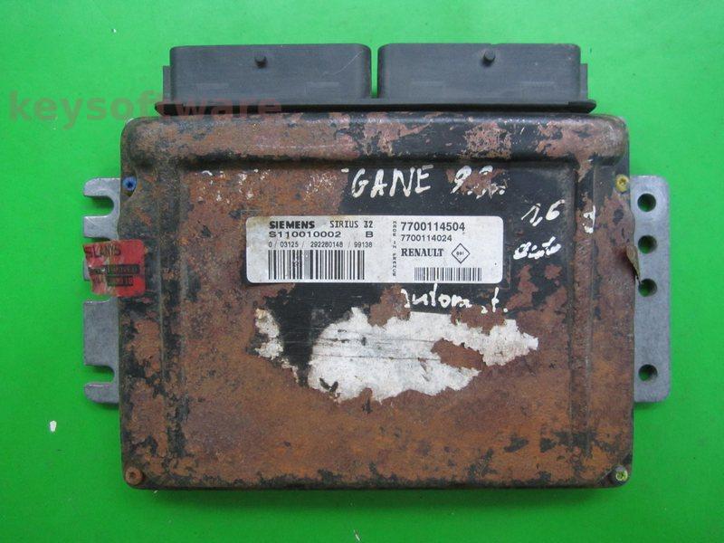 ECU Renault Clio 1.4 7700114504 S110010002B SIRIUS32