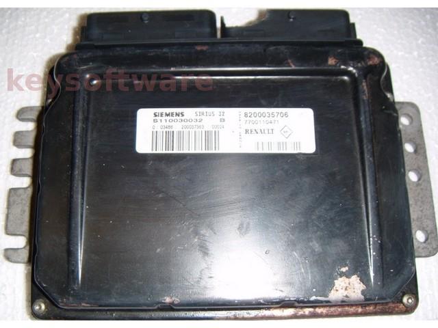 ECU Renault Clio 1.6 8200035706 S110030032B SIRIUS32 {