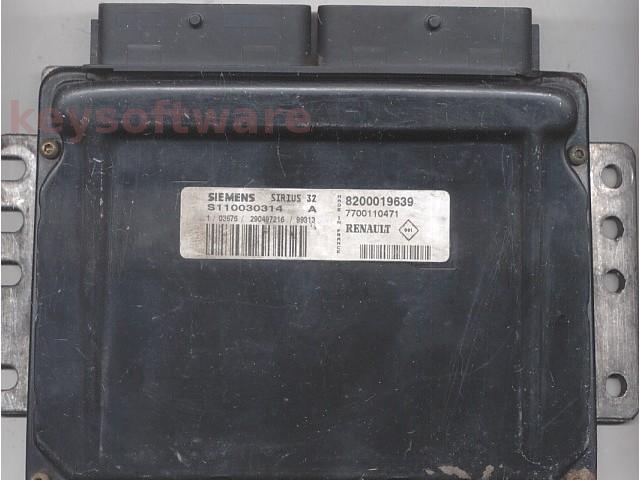 ECU Renault Clio 1.4 8200019639 S110030314A SIRIUS32 {
