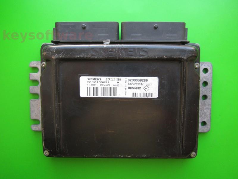 ECU Renault Clio 1.6 8200069289 S110130032A SIRIUS32N