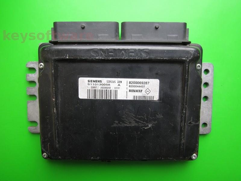 ECU Renault Clio 1.4 8200069287 S110130058A SIRIUS32N }