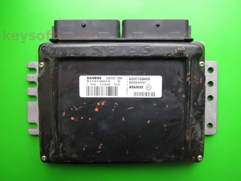 ECU Renault Clio 1.4 8200108405 S110130074C SIRIUS32N +