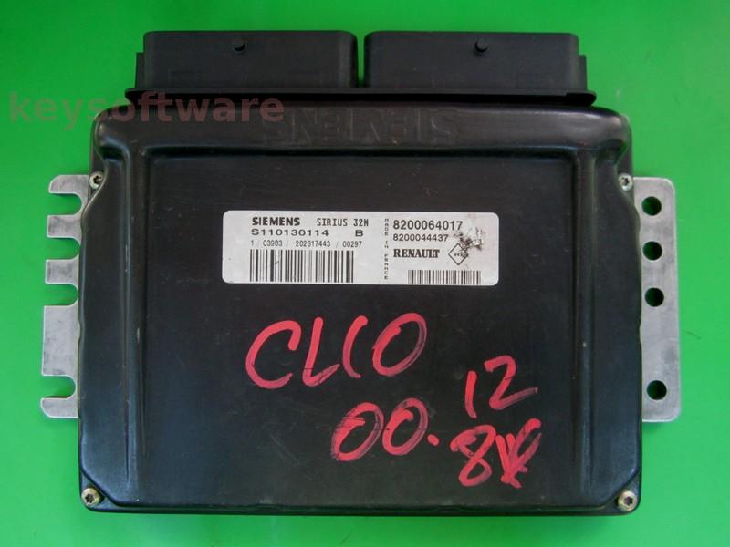 ECU Renault Clio 1.2 8200064017 S110130114B SIRIUS32N