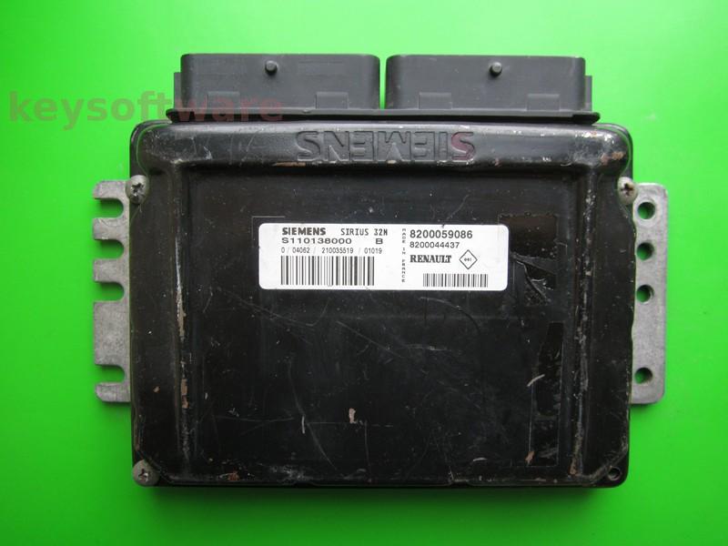 ECU Renault Clio 1.2 8200059086 S110138000B SIRIUS32N }