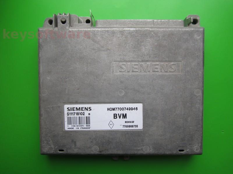 ECU Renault Clio 1.4 HOM7700749946 S111718102B Fenix3B