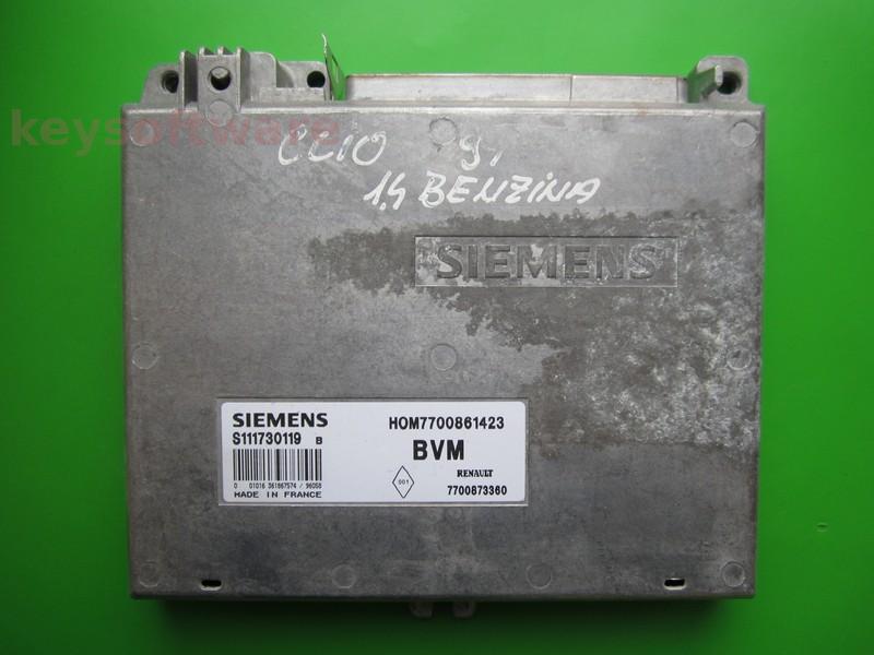 ECU Renault Clio 1.2 HOM7700861423 S111730119B Fenix3B