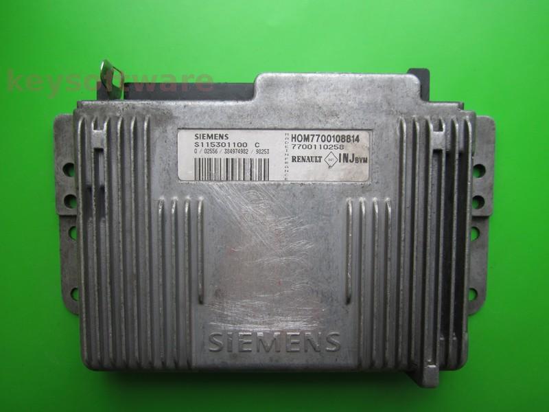 ECU Renault Clio 1.4 7700110258 S115301100C Fenix5 VIRGIN