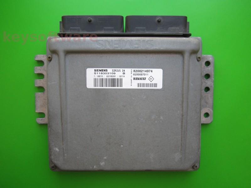 ECU Renault Clio 2.0 8200214974 S118303109B SIRIUS34 {