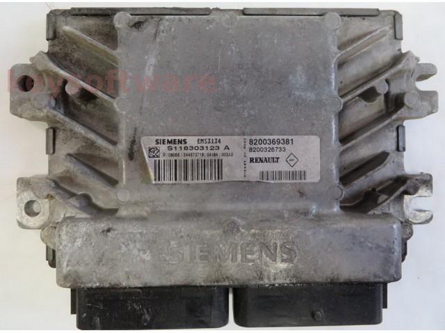 ECU Renault Clio 2.0 8200369381 S118303123A EMS3134 {
