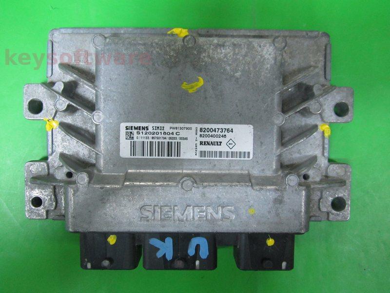 ECU Renault Clio 1.2 8200473764 S120201604C SIM32