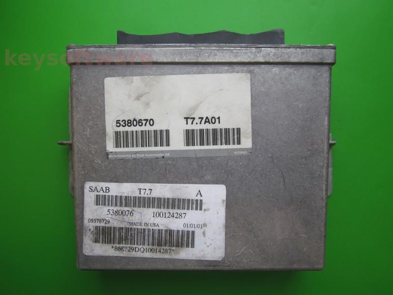 ECU Saab 9-5 2.3 5380076 09378729 T7.7A01