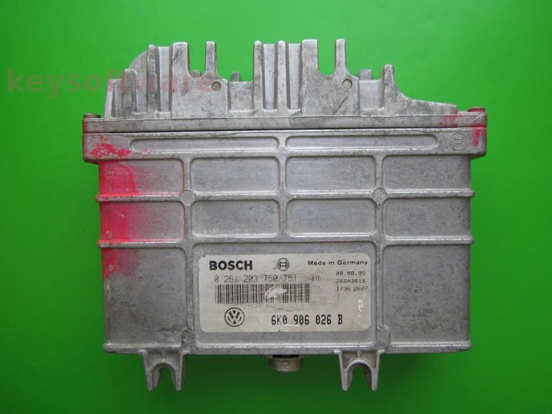 ECU Seat Ibiza 1.4 6K0906026B 0261203750 MA1.2.3
