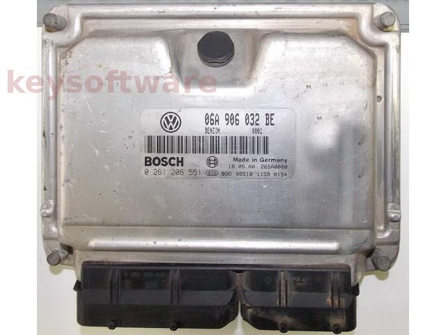 ECU Seat Leon 1.8 06A906032BE 0261206551 ME7.5 AJQ {