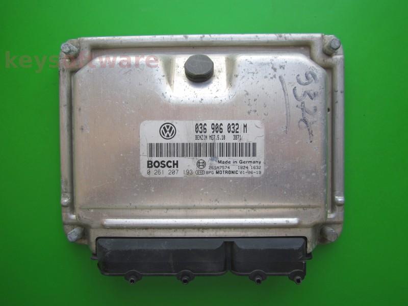 ECU Seat Toledo 1.4 036906032M 0261207193 ME7.5.10 AXP