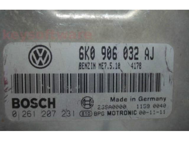 ECU Seat Cordoba 1.4 6K0906032AJ 0261207231 ME7.5.10 AKK {+