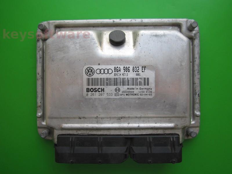 ECU Seat Leon 1.8 06A906032EF 0261207533 ME7.5 APG