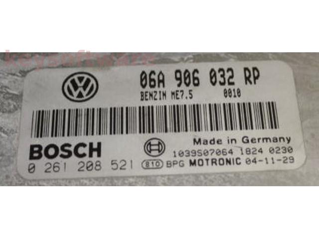ECU Seat Ibiza 1.8 06A906032RP 0261208521 ME7.5 BBU {