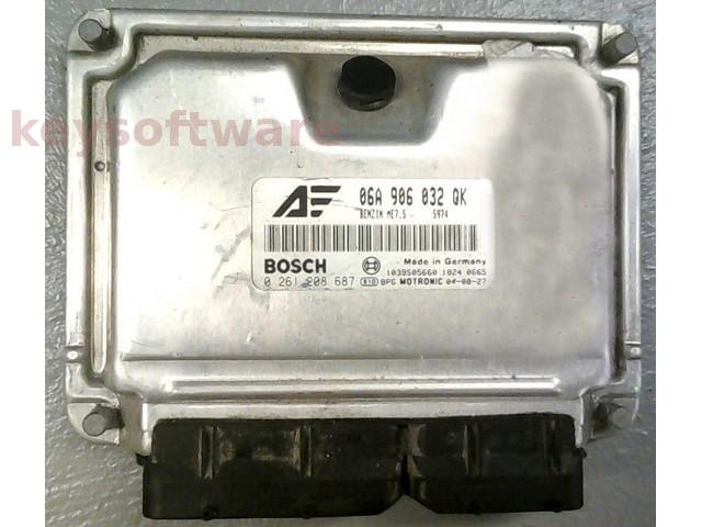 ECU Seat Alhambra 1.8 06A906032QK 0261208687 ME7.5 AWC {