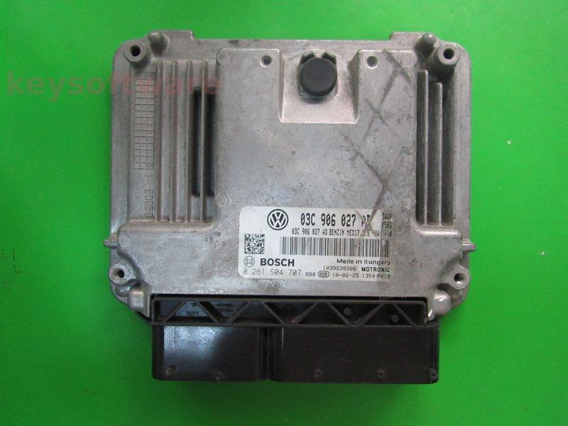 ECU Seat Ibiza 1.4 03C906027AD 0261S04707 MED17.5.5 CAVF H10