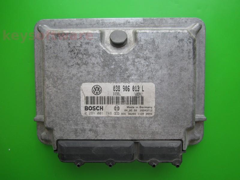 ECU Seat Arosa 1.7SDI 038906013L 0281001748 EDC15V AKU