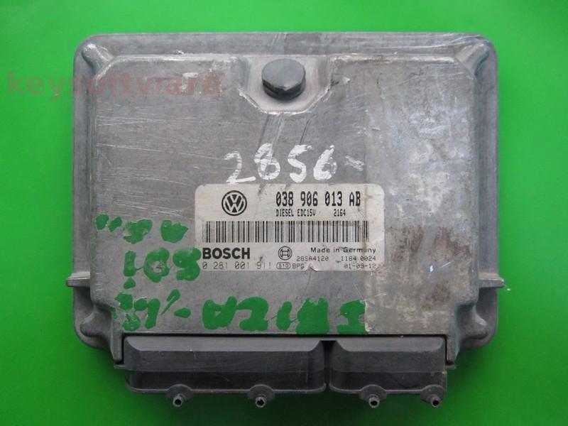 ECU Seat Ibiza 1.9SDI 038906013AB 0281001911 EDC15V AQP +