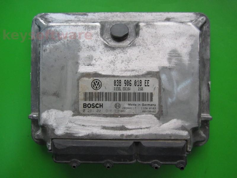 ECU Seat Ibiza 1.9TDI 038906018EE 0281001916 EDC15V ALH IMMOOFF{